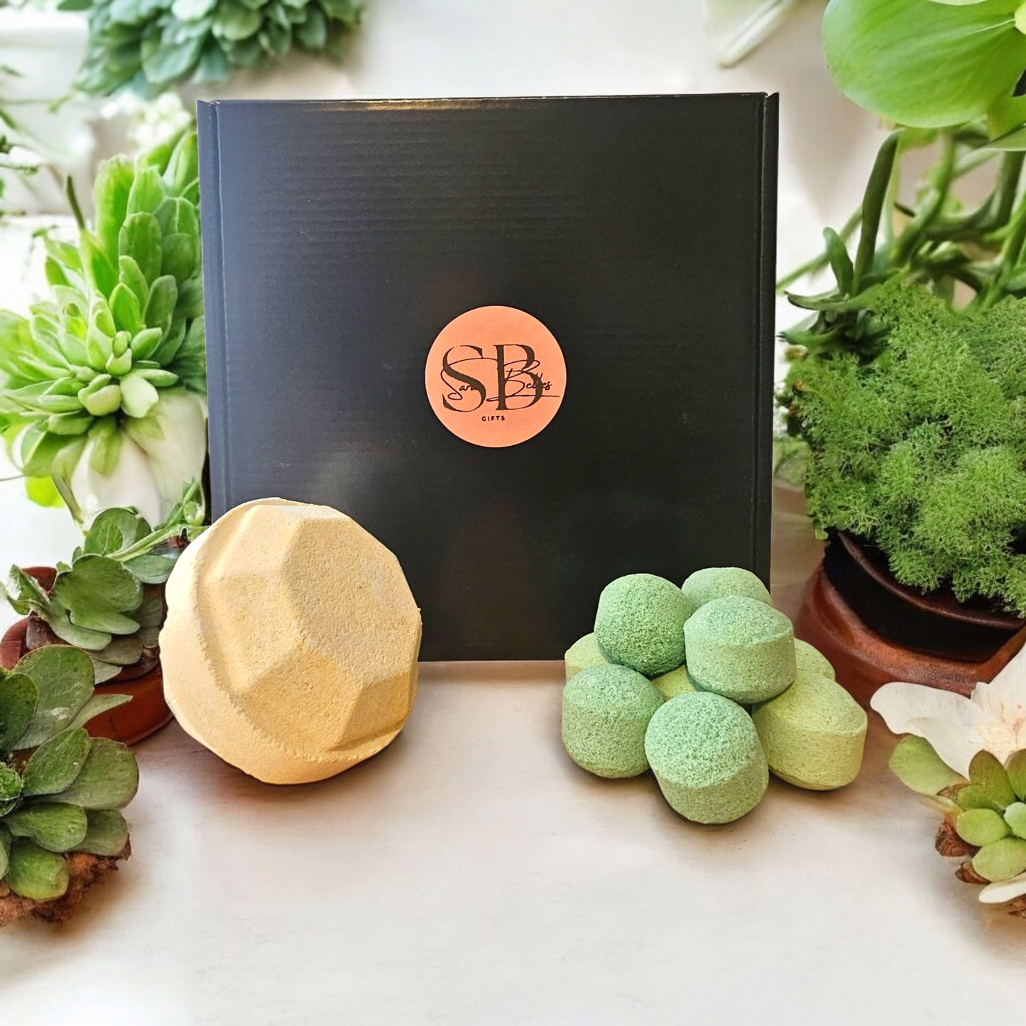 Mystery Crystal Gemstone Bath Bomb And Chill Pills Gift Set |10 Scent Options | Vegan | Handmade |Self-Care Pamper Box