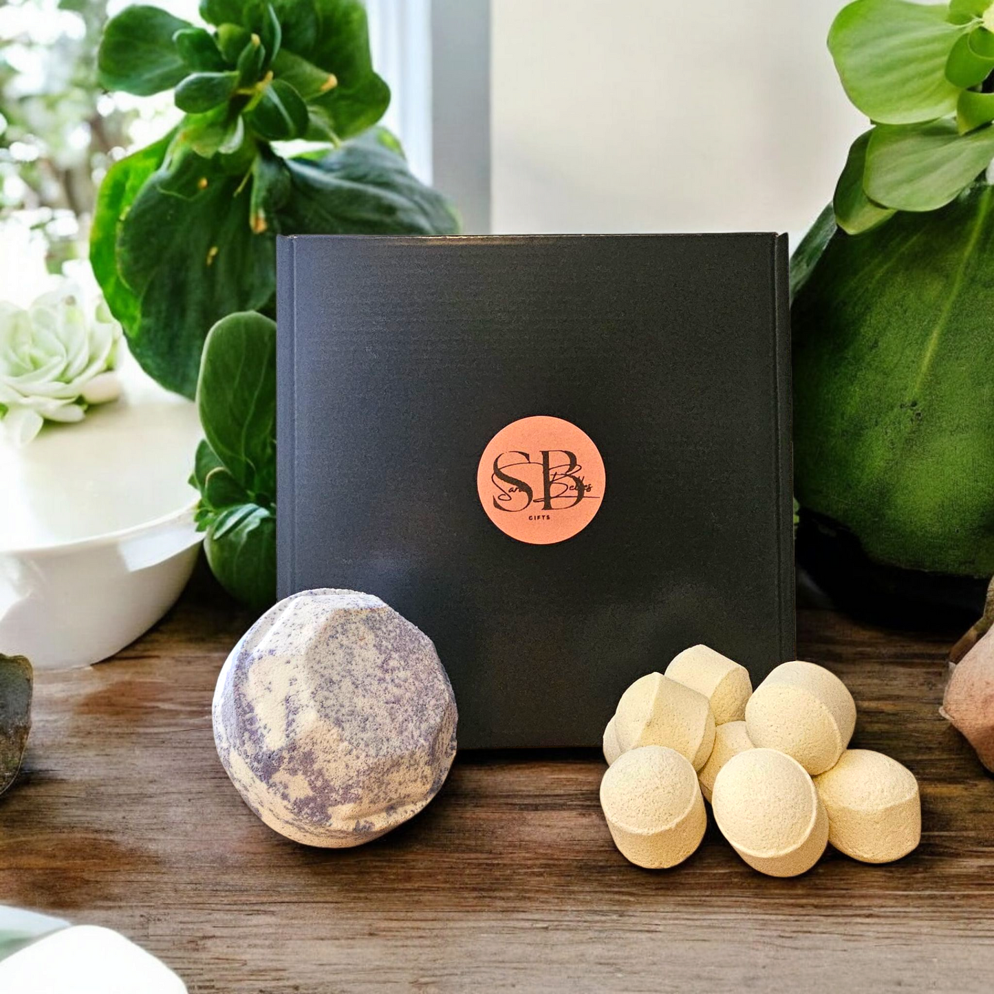 Mystery Crystal Gemstone Bath Bomb And Chill Pills Gift Set |10 Scent Options | Vegan | Handmade |Self-Care Pamper Box