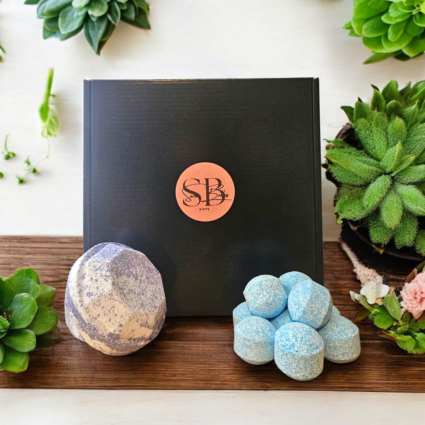 Mystery Crystal Gemstone Bath Bomb And Chill Pills Gift Set |10 Scent Options | Vegan | Handmade |Self-Care Pamper Box
