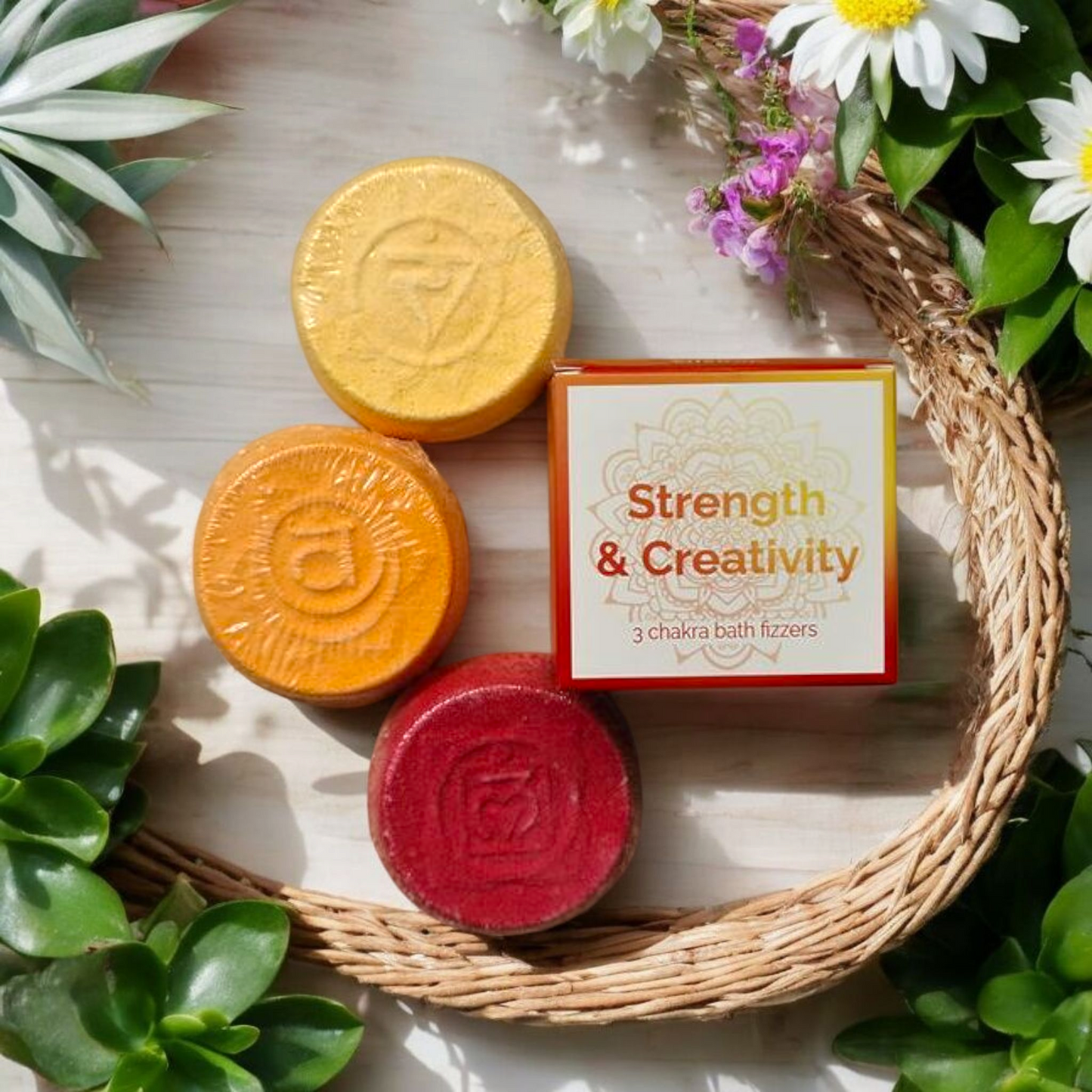 Chakra Bath Fizzers Gift Set – 3 or 7-Pack – Vegan, Cruelty-Free Aromatherapy Bath Bombs for Energy Alignment & Relaxation – Self-Care