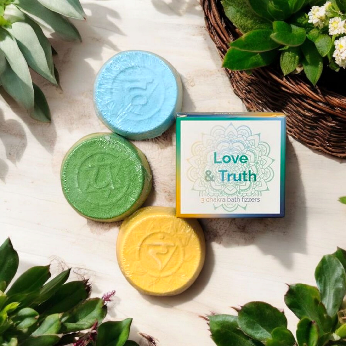 Chakra Bath Fizzers Gift Set – 3 or 7-Pack – Vegan, Cruelty-Free Aromatherapy Bath Bombs for Energy Alignment & Relaxation – Self-Care