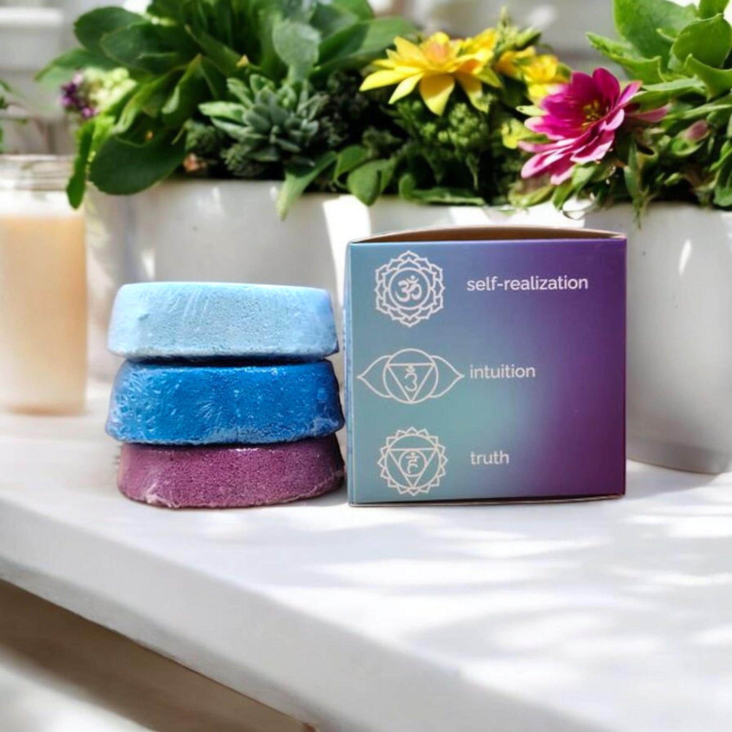 Chakra Bath Fizzers Gift Set – 3 or 7-Pack – Vegan, Cruelty-Free Aromatherapy Bath Bombs for Energy Alignment & Relaxation – Self-Care