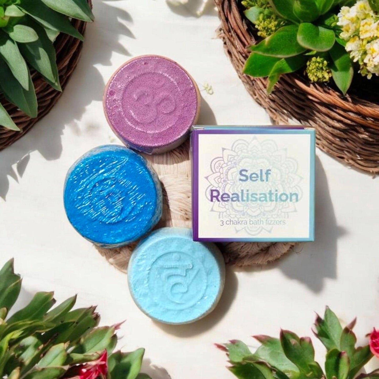 Chakra Bath Fizzers Gift Set – 3 or 7-Pack – Vegan, Cruelty-Free Aromatherapy Bath Bombs for Energy Alignment & Relaxation – Self-Care