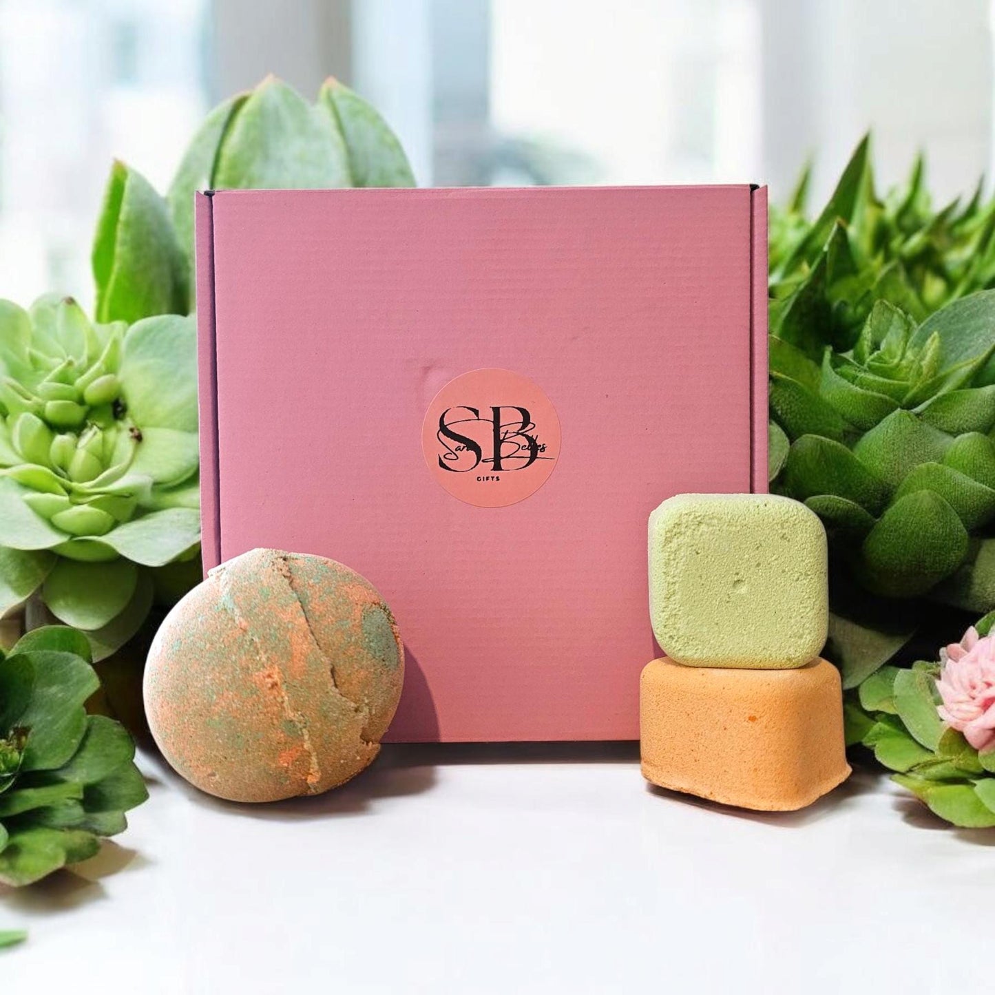 Bath Bomb Gift Sets – Jumbo 180g Bath Bomb | 2 Shower Steamers | Handmade UK | Vegan | Natural | Cruelty-Free |