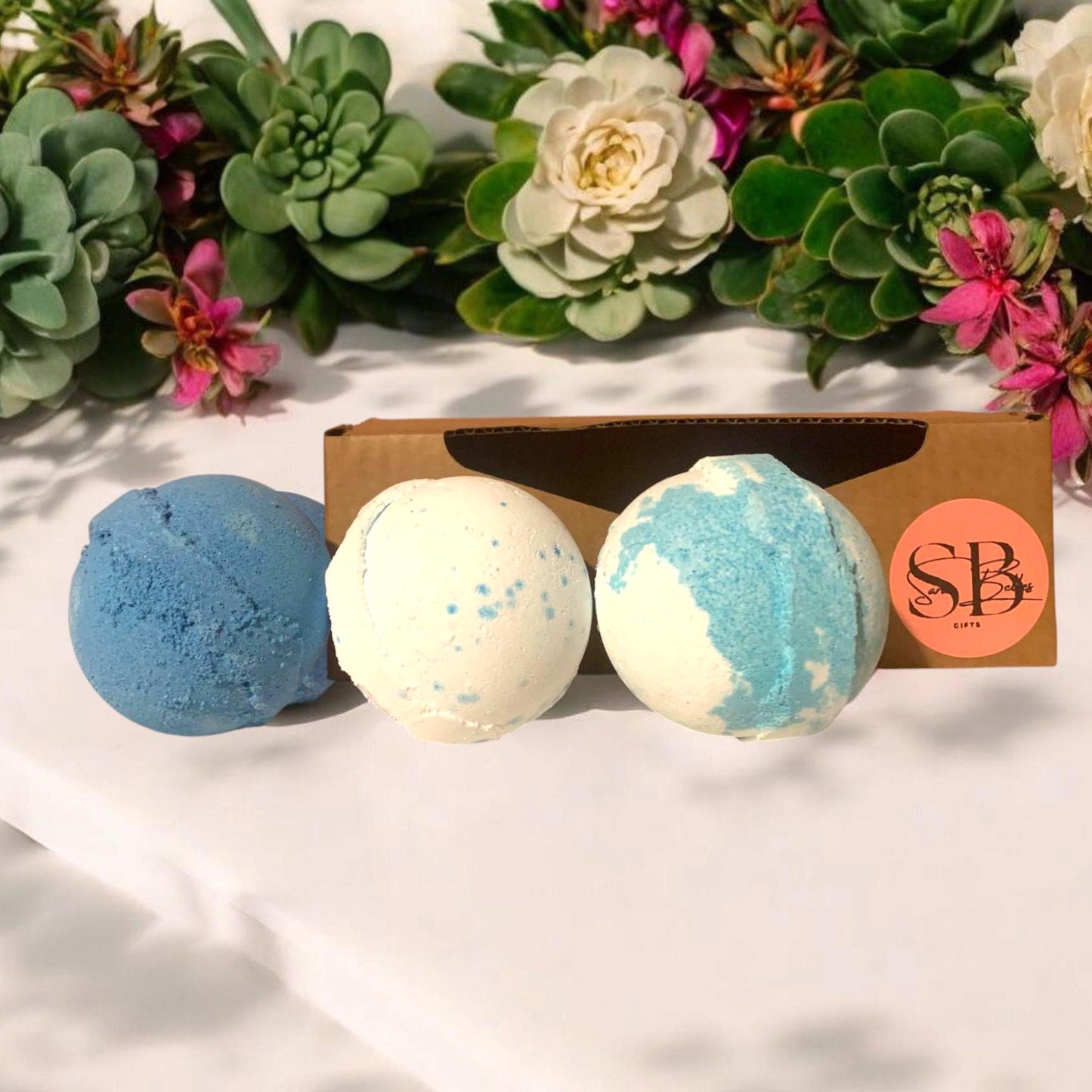 Sara Belles 3 Jumbo Bath Bomb Gift Set | The For Him Collection | Vegan Friendly | Cruelty Free |