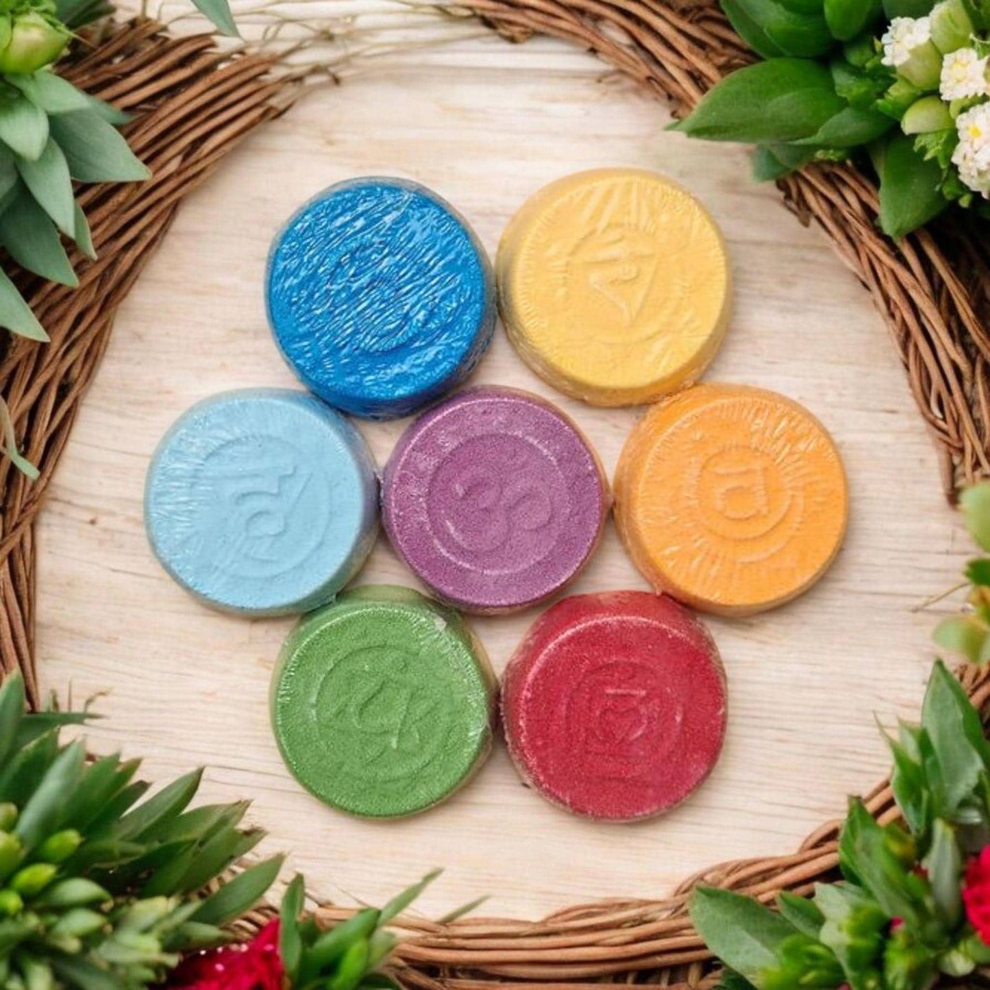 Chakra Bath Fizzers Gift Set – 3 or 7-Pack – Vegan, Cruelty-Free Aromatherapy Bath Bombs for Energy Alignment & Relaxation – Self-Care