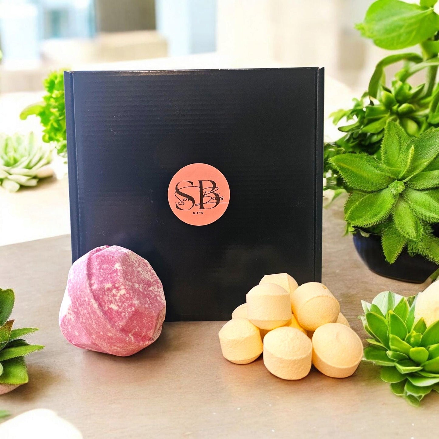 Mystery Crystal Gemstone Bath Bomb And Chill Pills Gift Set |10 Scent Options | Vegan | Handmade |Self-Care Pamper Box